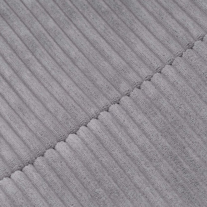 Suchý bazének s míčky Plush Nest, světle šedý manšestr 90 × 30 cm, perleťové, světle modré a stříbrné míčky – fotografie 6