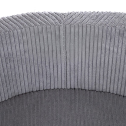Suchý bazének s míčky Plush Nest, světle šedý manšestr 90 × 30 cm, perleťové, světle modré a stříbrné míčky – fotografie 4