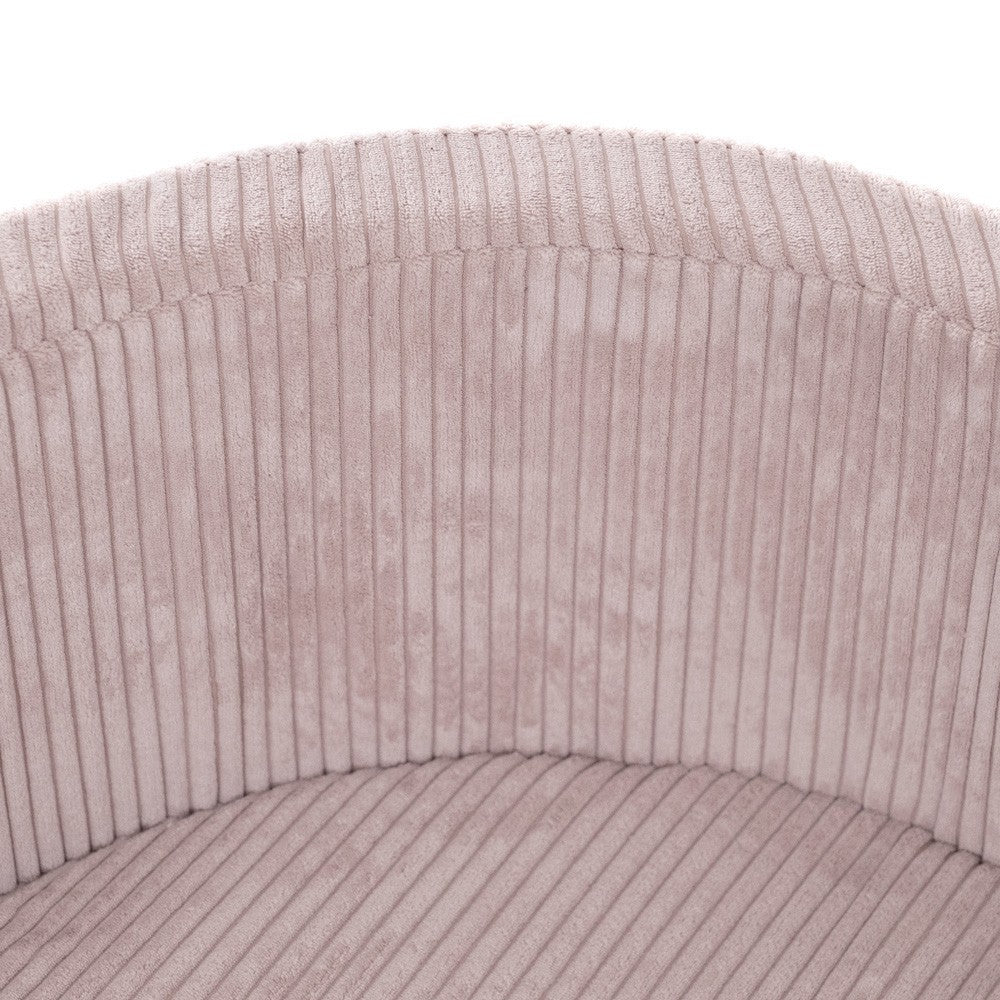 Suchý bazének s míčky Plush Nest, světle růžový manšestr 90 × 30 cm, perleťové, světle růžové a zlaté míčky – fotografie 7