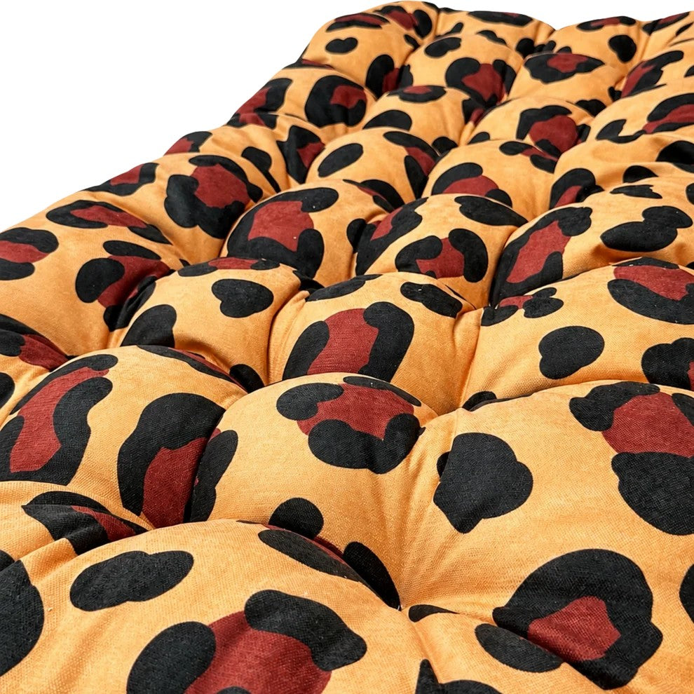 Polštář na zem pro děti bees&blooms s leopardím vzorem, prošívaný, měkká látka – fotografie 5