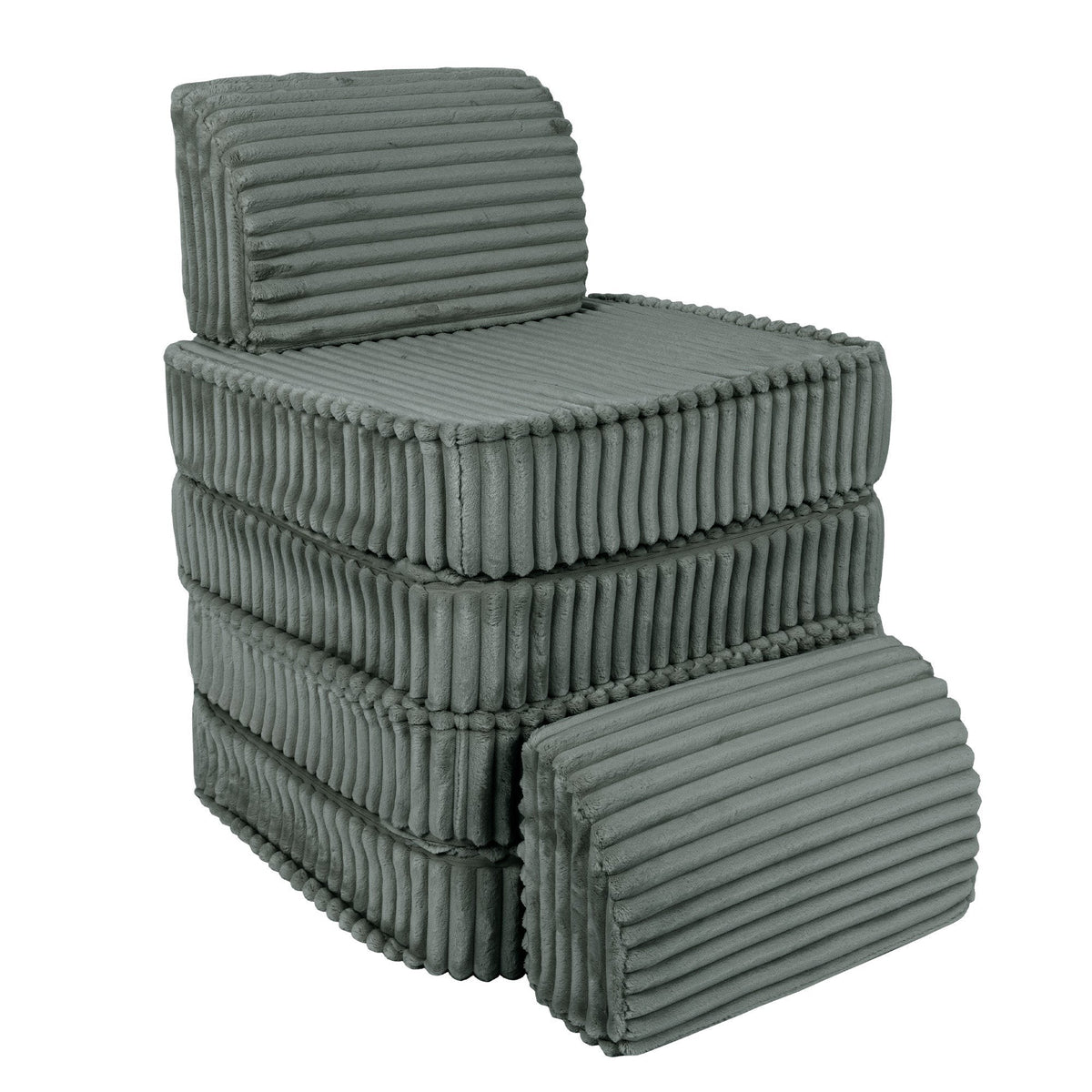 Small Modular Sofa for Kids - Churros Forest Green
