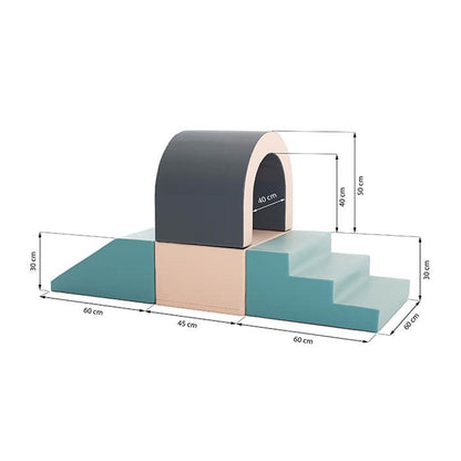 Soft Play Set Tunnel – Pastelový
