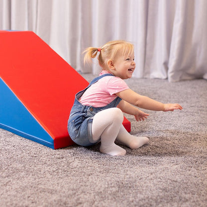 Soft Play Step and Slide Set – Sada schůdků a skluzavky – Modrá/Červená