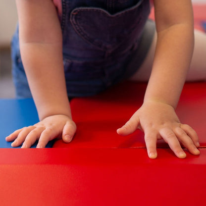 Soft Play Step and Slide Set – Sada schůdků a skluzavky – Modrá/Červená