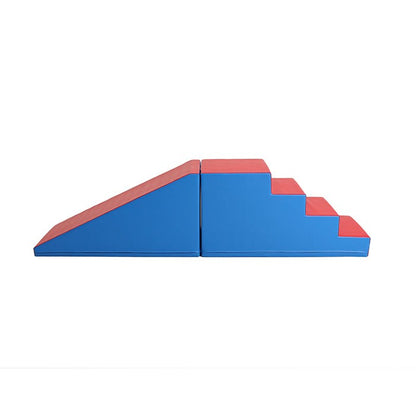 Soft Play Step and Slide Set – Sada schůdků a skluzavky – Modrá/Červená