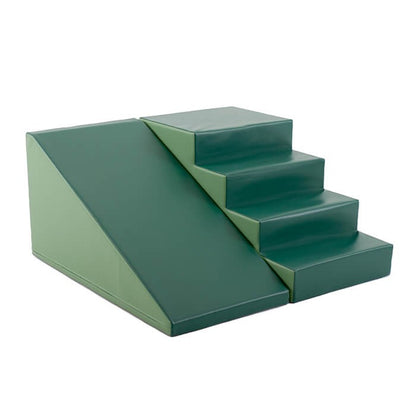 Soft Play Step and Slide Set – Sada schůdků a skluzavky – Zelená