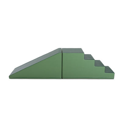 Soft Play Step and Slide Set – Sada schůdků a skluzavky – Zelená