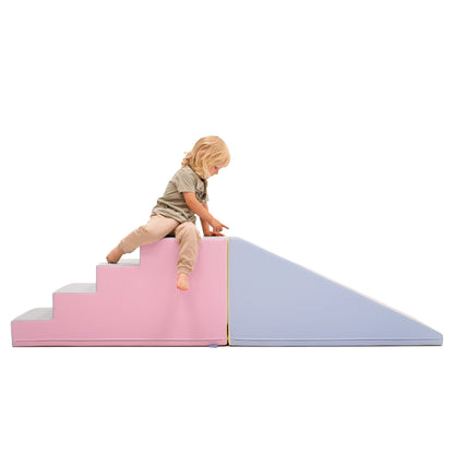 Soft Play Step and Slide Set – Sada schůdků a skluzavky – Pastelové