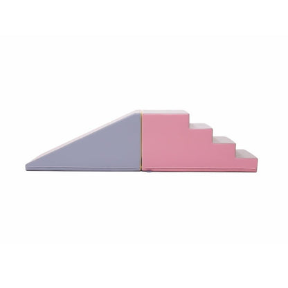 Soft Play Step and Slide Set – Sada schůdků a skluzavky – Pastelové