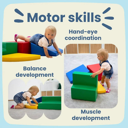 Soft Play Step and Slide Set – Sada schůdků a skluzavky – Pastelové