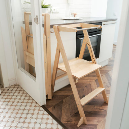 Skládací učicí věž STEP’n’FOLD – Přírodní dřevo