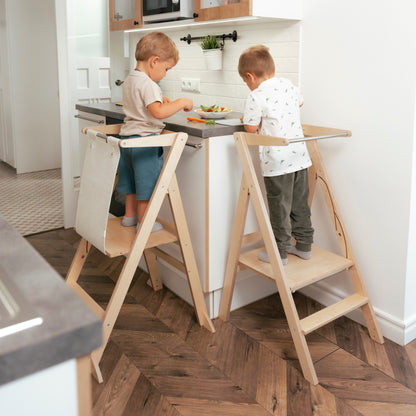 Skládací učicí věž STEP’n’FOLD – Přírodní dřevo