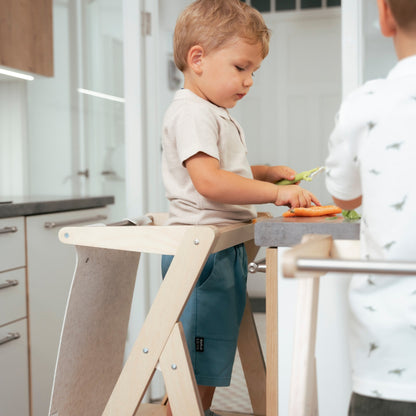 Skládací učicí věž STEP’n’FOLD – Přírodní dřevo