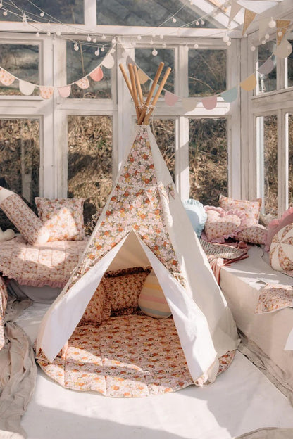 Teepee stan Green Garden moi mili se zahradním potiskem v zelených tónech, bavlna – fotografie 4