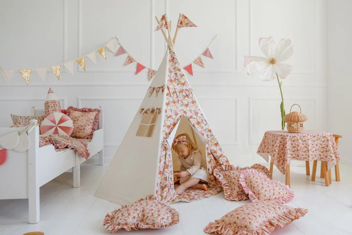 Teepee stan Green Garden moi mili se zahradním potiskem v zelených tónech, bavlna – fotografie 2