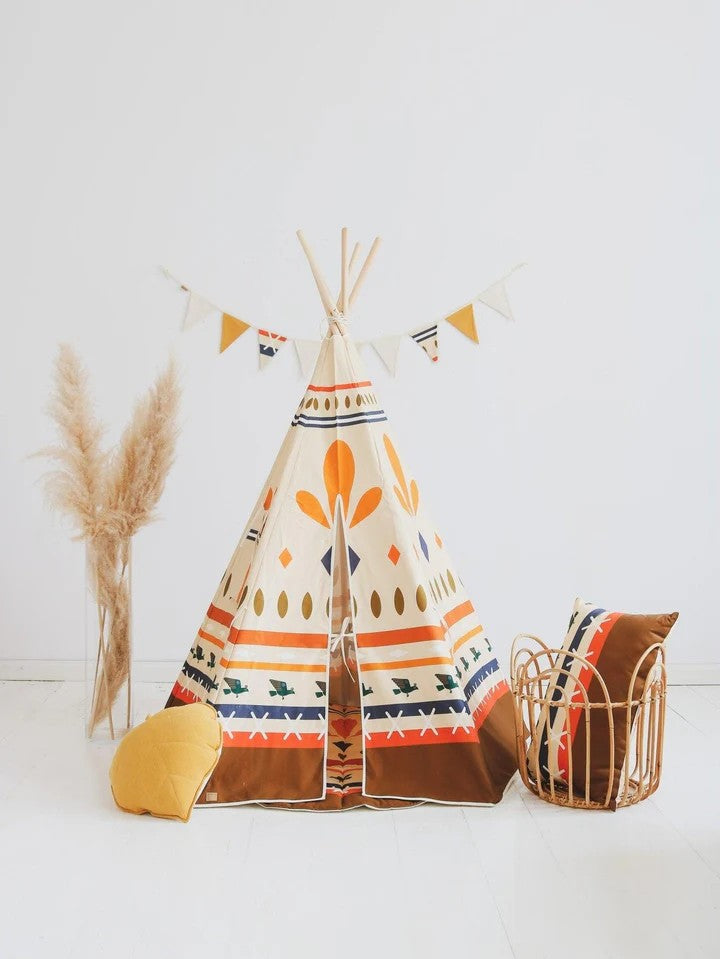 Týpí pro děti Native Vibe moi mili s retro geometrickým vzorem od Aleksandry Birc – fotografie 4