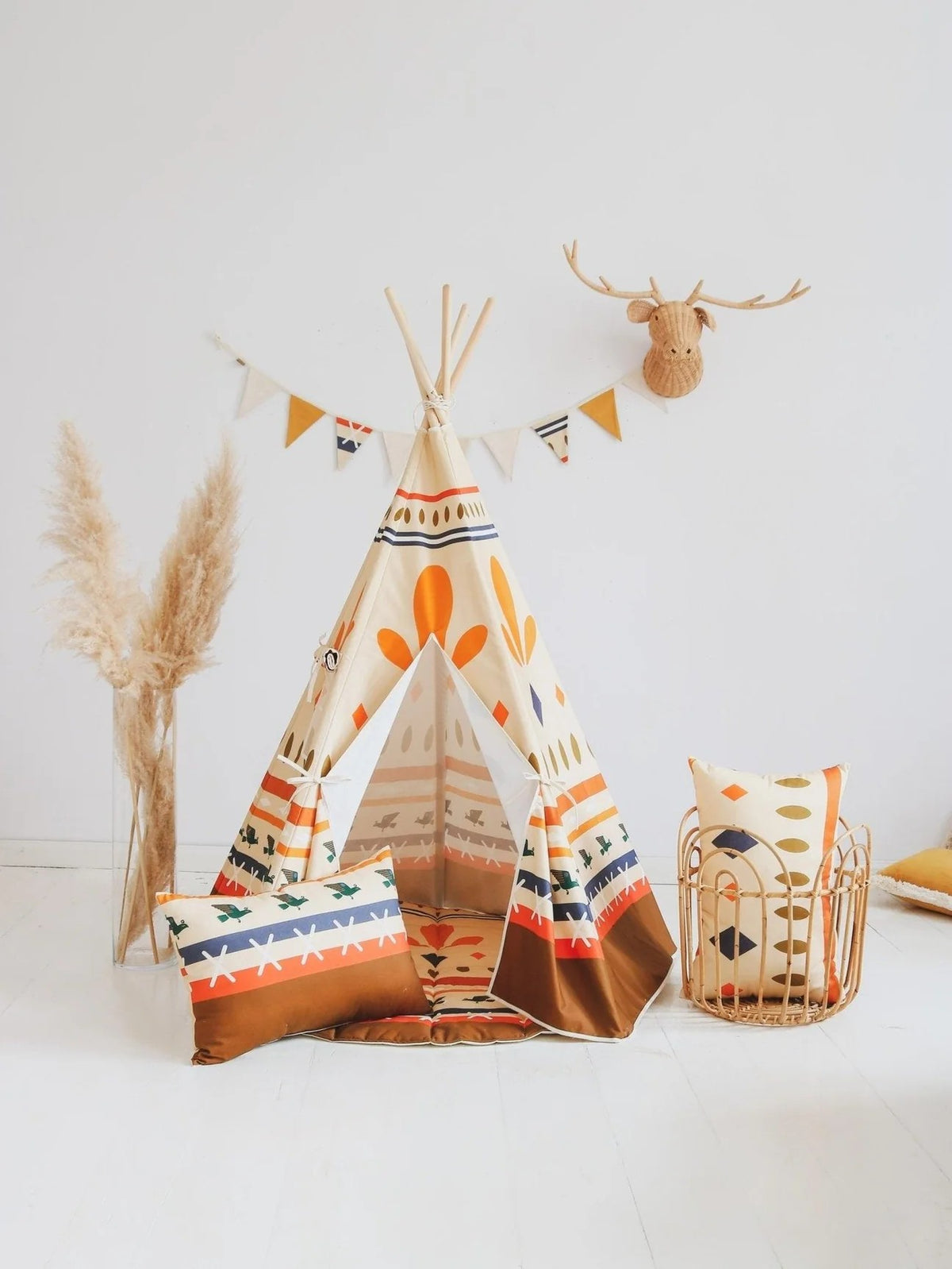 Týpí pro děti Native Vibe moi mili s retro geometrickým vzorem od Aleksandry Birc – fotografie 8
