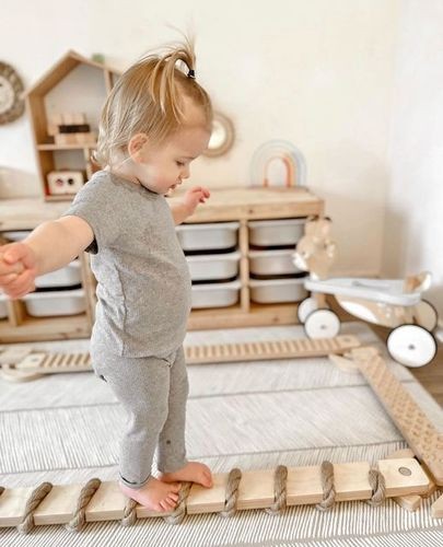 TipiToo® velký balanční kladinový set - 3 kusy - Jutové Lano