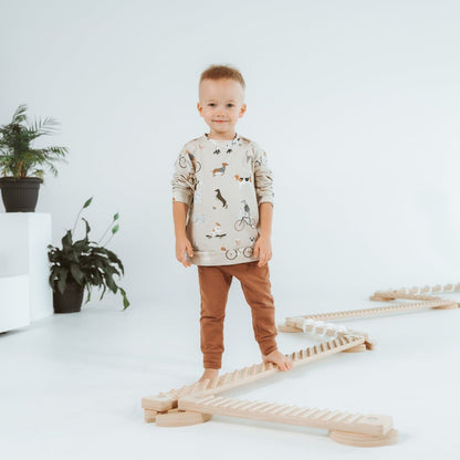 TipiToo® velký balanční kladinový set - 3 kusy - Bílé Lano