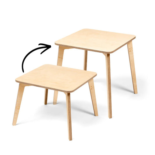 TULLA - Height-extendable Kids Table - Natural Wood
