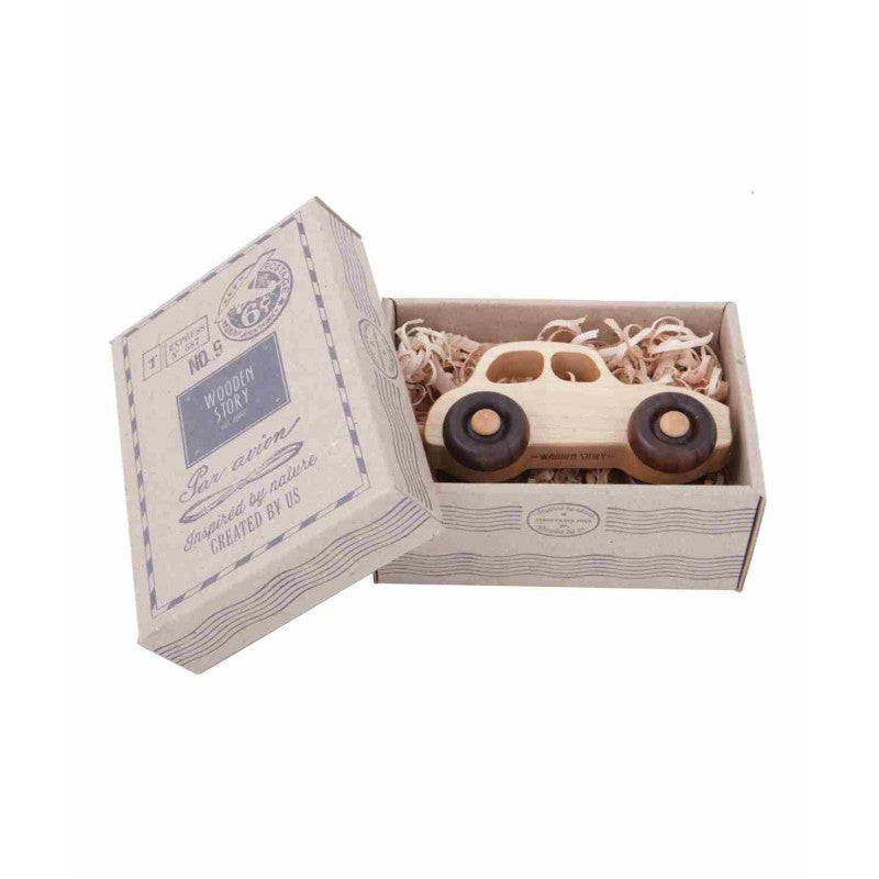 Dřevěné autíčko Wooden Story veterán ve stylu 50. let – pohled 2