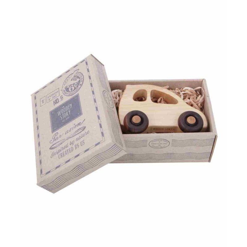 Dřevěné autíčko Wooden Story Eco z několika druhů dřeva – pohled 2
