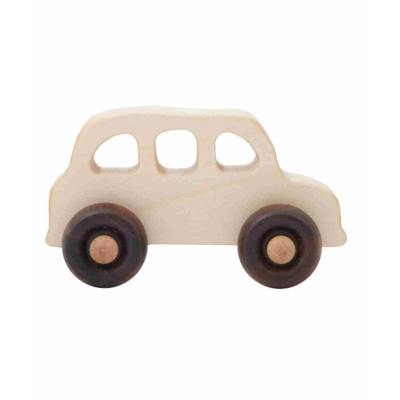 Dřevěné autíčko Wooden Story English Taxi z několika druhů dřeva