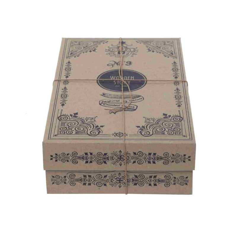 Barevná navlékací skládačka Wooden Story XL s velkými kostkami na sloupcích – pohled 4