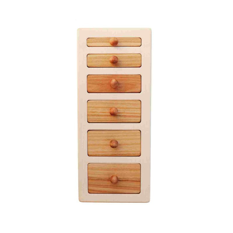 Dřevěná vkládačka s úchyty Wooden Story, dílky odstupňované podle šířky – pohled 2