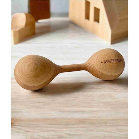 Dřevěné chrastítko ptáček Wooden Story Skřivan – pohled 2