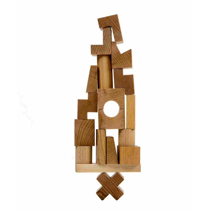 Dřevěná věž s okénky Wooden Story – Přírodní