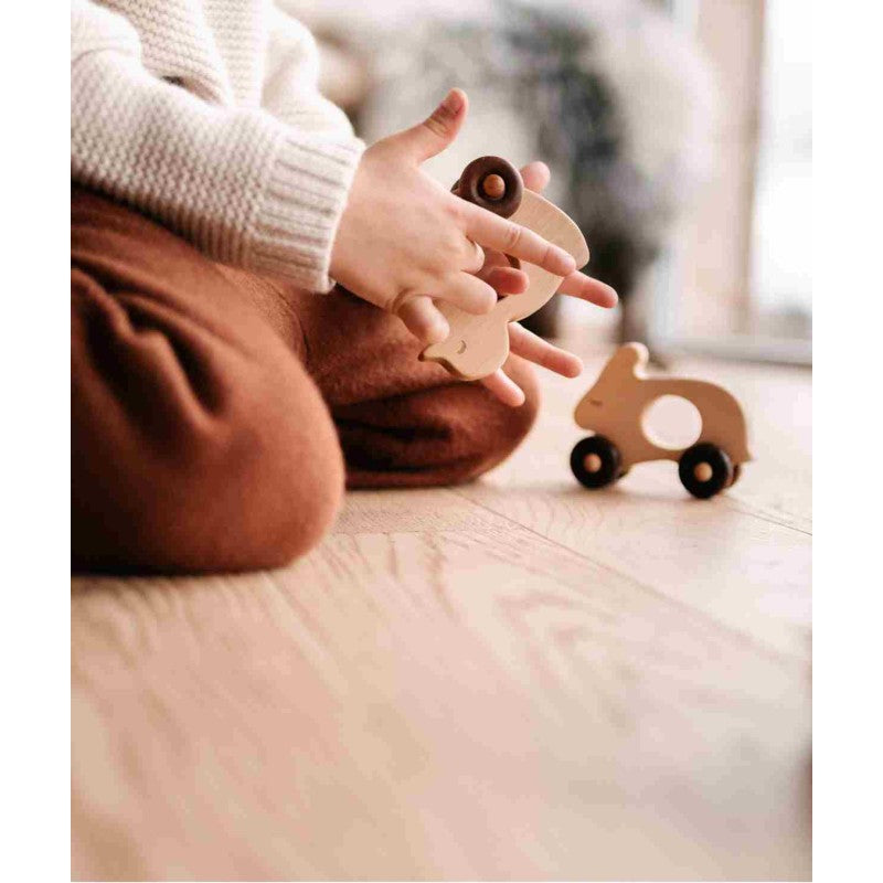 Dřevěná kachnička na kolečkách Wooden Story – pohled 6