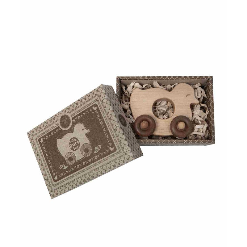 Dřevěná kachnička na kolečkách Wooden Story – pohled 3