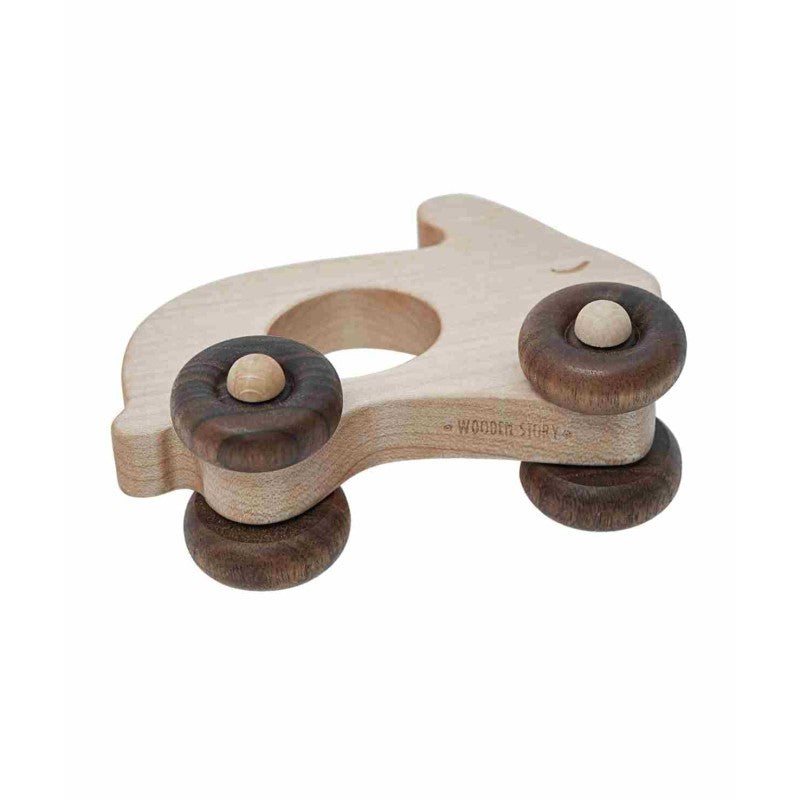 Dřevěný zajíček na kolečkách Wooden Story – pohled 2
