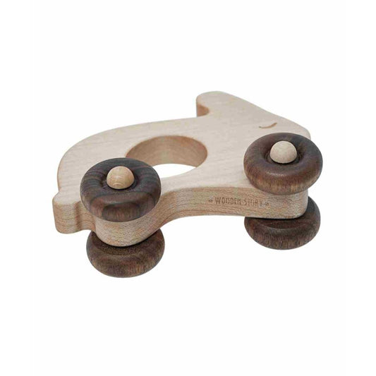 Dřevěný zajíček na kolečkách Wooden Story – pohled 2