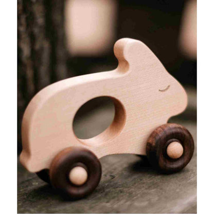 Dřevěný zajíček na kolečkách Wooden Story – pohled 5